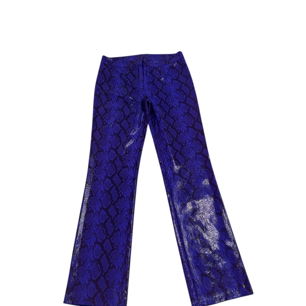 Nwot Betsey Johnson Purple Python Snake-Print stretchy pants size medium